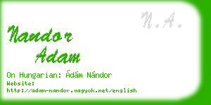 nandor adam business card